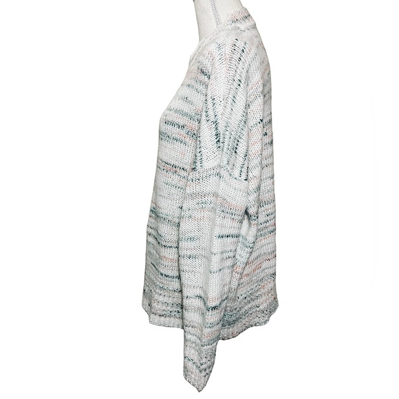 NWOT Torrid cute mock neck white peach green grey soft fuzzy sweater size 1X - Picture 8 of 16